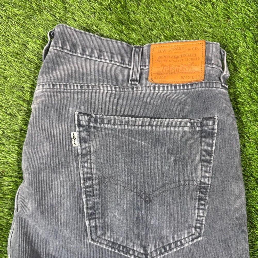Levi’s Premium 502 Corduroy Pants Gray 42x30 Tapered Y2K Vintage Style